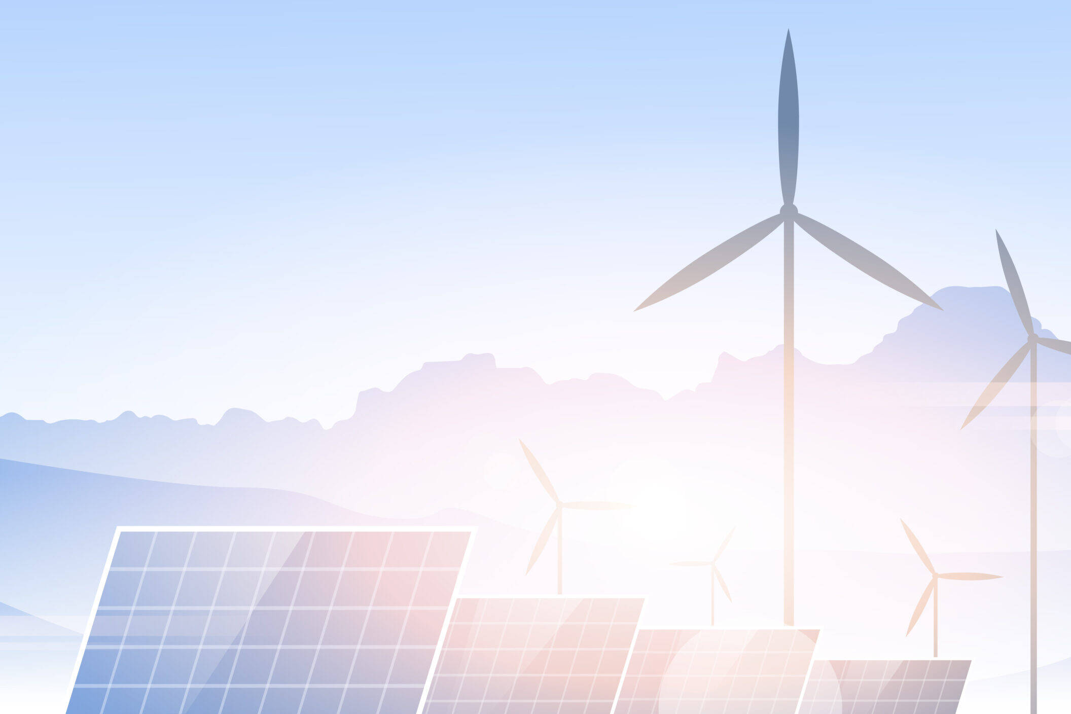 Wind,turbine,solar,panel,alternative,energy,source,nature,background,banner